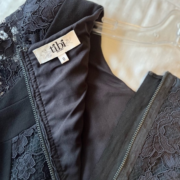 TIBI NYC Chantal Lace Dress 0 Black - Picture 5 of 14